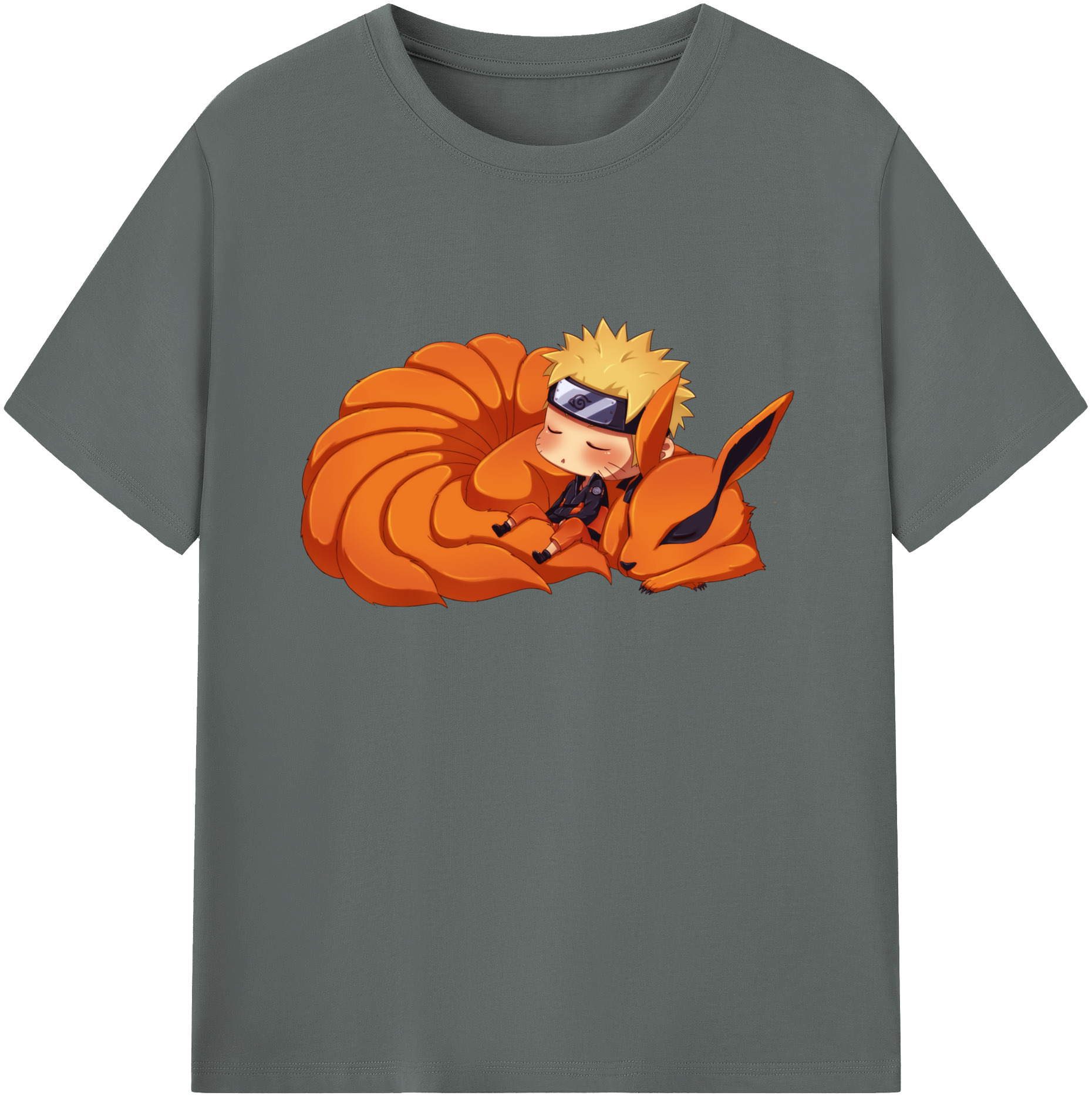 （画像用） NARUTO -ナルト- うずまき ナルト Uzumaki Naruto 綿100％ メンズ半袖Tシャツ｜肌触りやわらか＆通気性